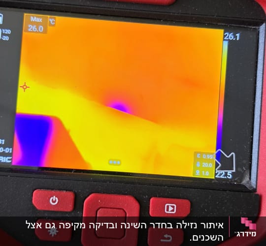 שימוש במצלמה תרמית לאיתור נזילת מים